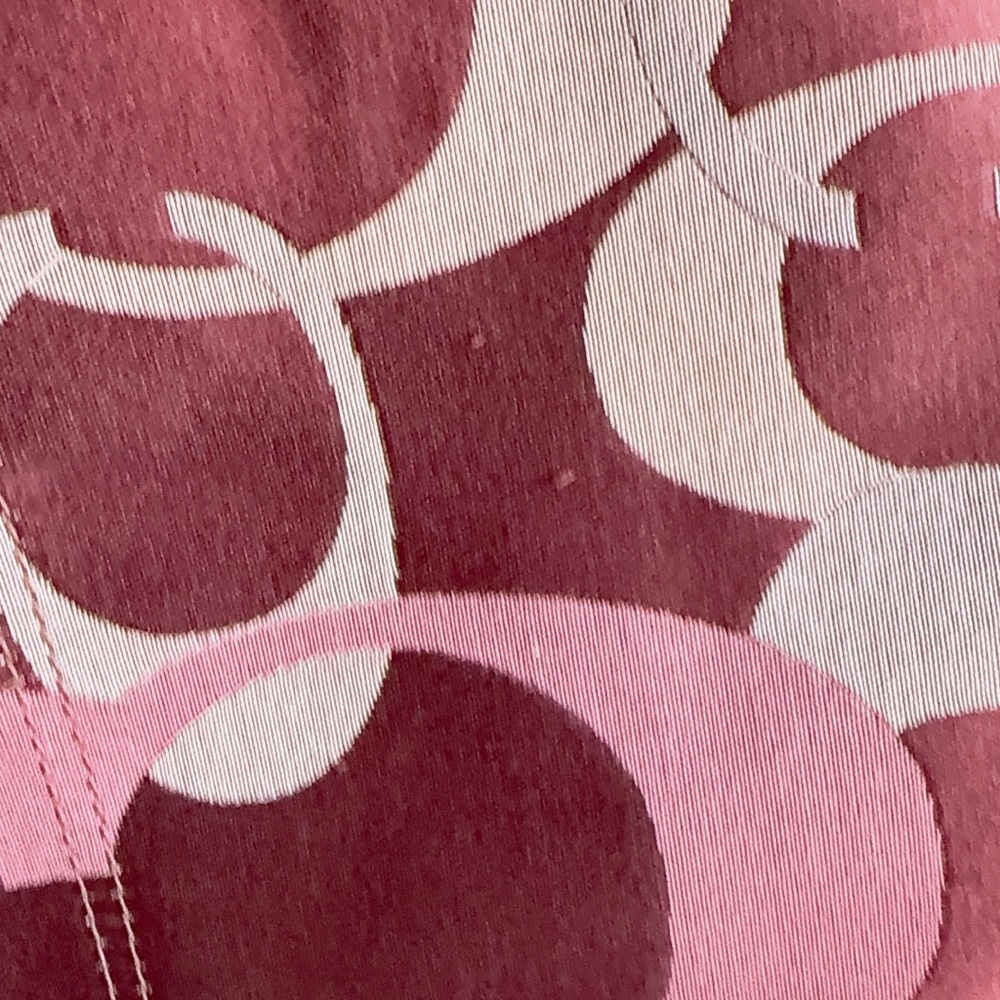 Coach Signature Hobo Shoulder Bag in Pink and Burgundy - Picture 7 of 16